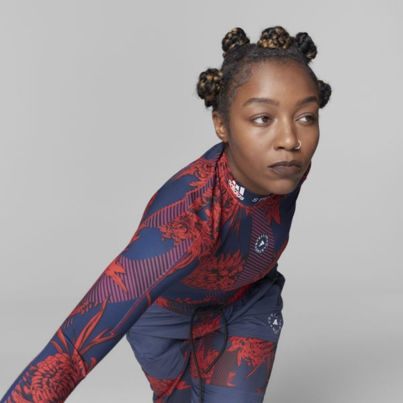 Adidas by Stella McCartney Red and Black Long Sleeve Top - Picture 6 of 8